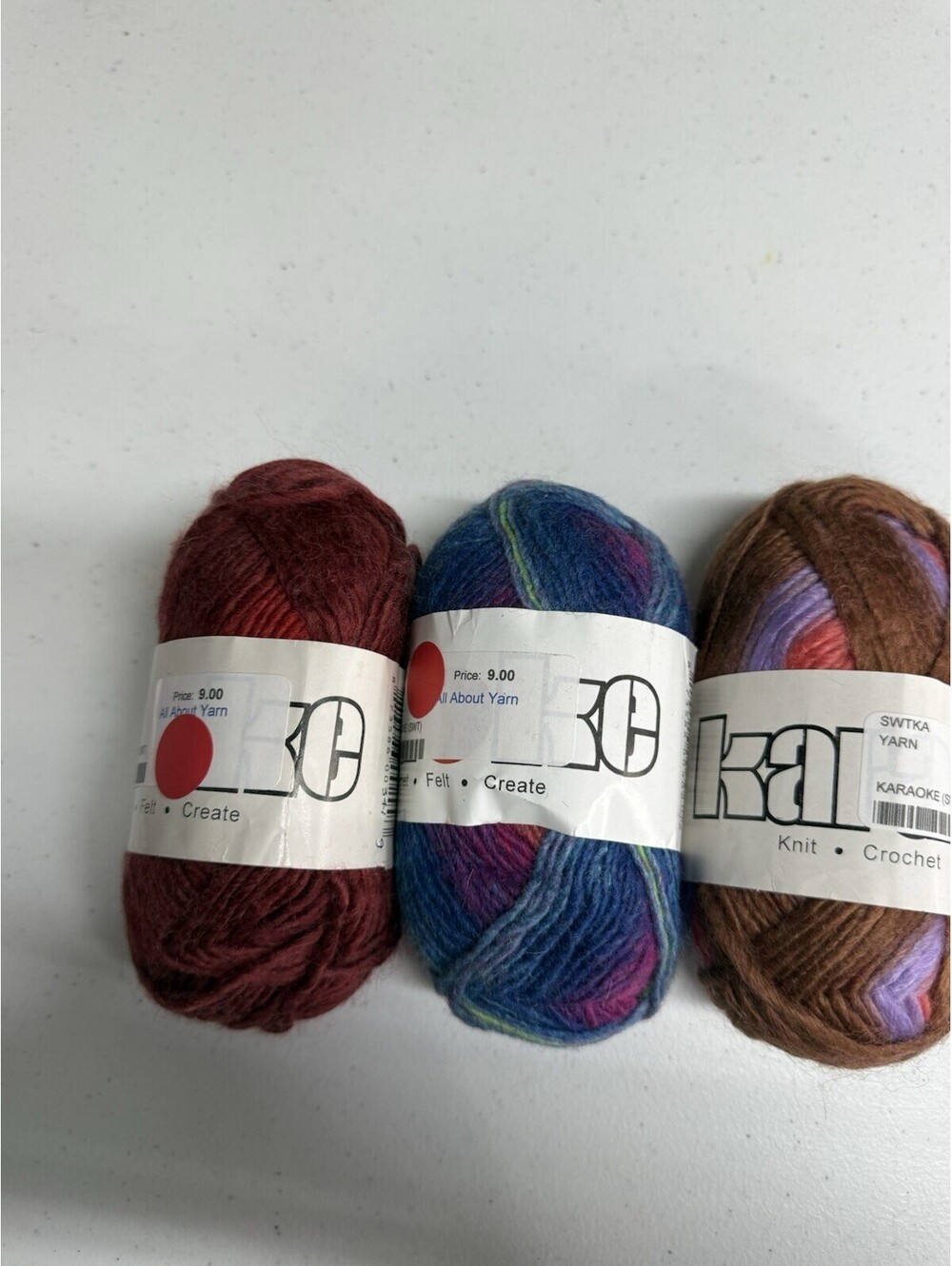 Karaoke Soy Silk/Wool Yarn Mixed Color 3 Skein Lot